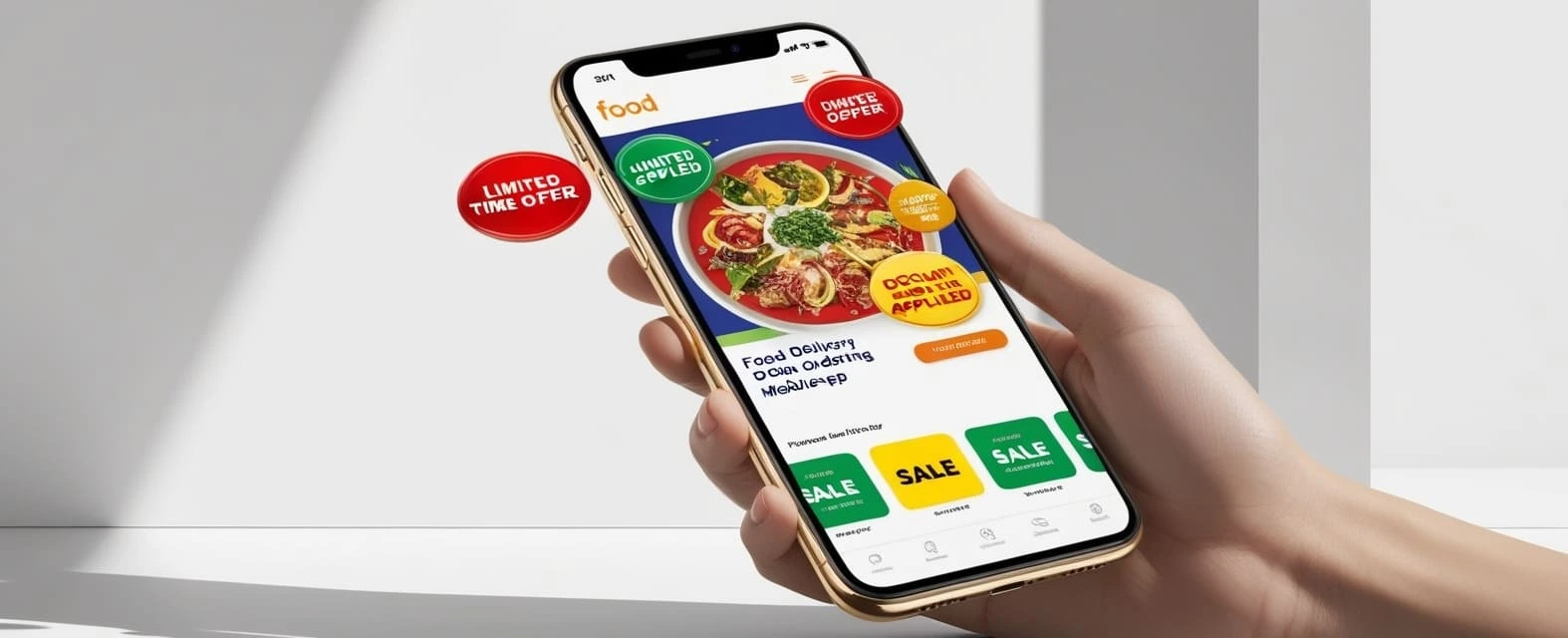 An image of someone ordering food with our app